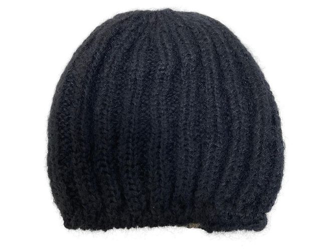 Berretto in misto seta e mohair ricamato Gucci Nero - vista 2