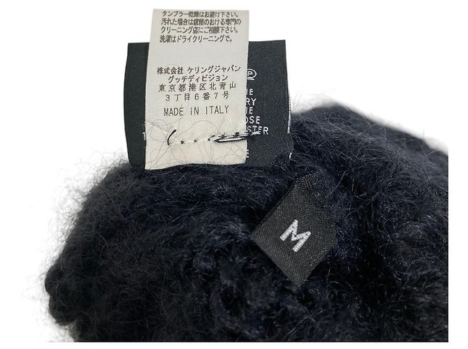 Berretto in misto seta e mohair ricamato Gucci Nero - vista 7