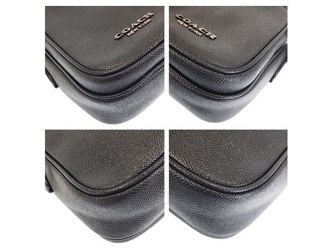 Borsa a tracolla in pelle COACH Nero - vista 3