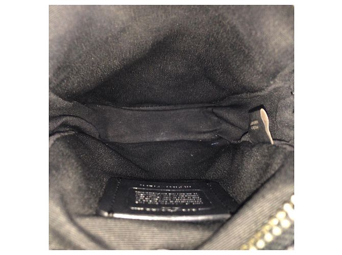 Borsa a tracolla in pelle COACH Nero - vista 9