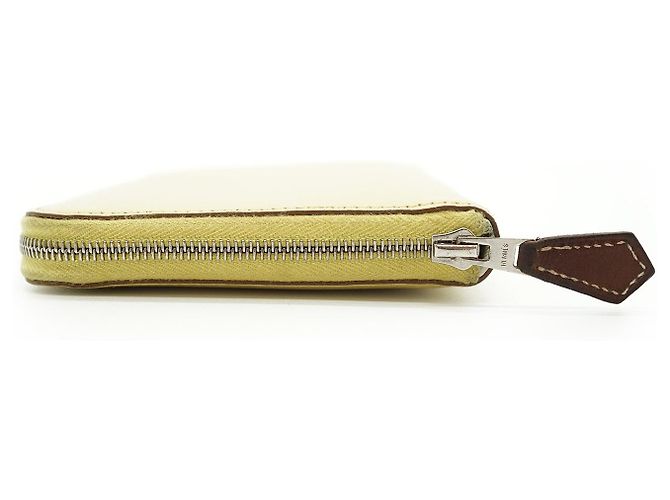 Hermès Portafoglio in pelle Hermes Azap Giallo - vista 7