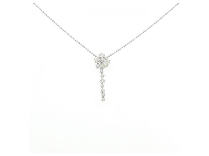 Collana Tasaki 750 in oro bianco e diamanti Argento Metallico - vista 6