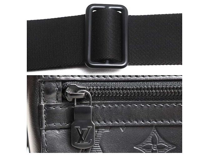 Borsa a tracolla Louis Vuitton Sprinter Monogram Shadow Nero - vista 7