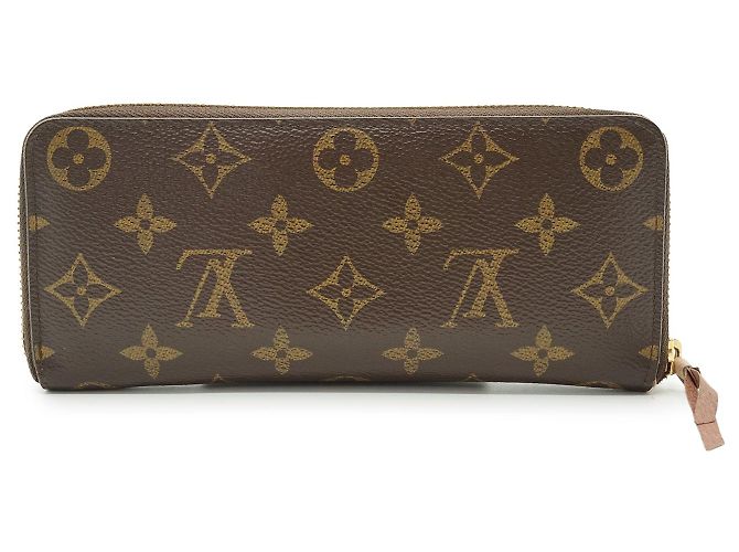 Slender Portafoglio in tessuto Louis Vuitton Clemence Marrone - vista 2