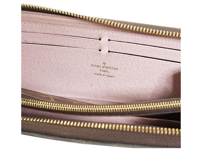 Slender Portafoglio in tessuto Louis Vuitton Clemence Marrone - vista 5