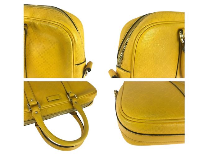 Maletín 2way de cuero Diamante Gucci Amarillo - vista 6
