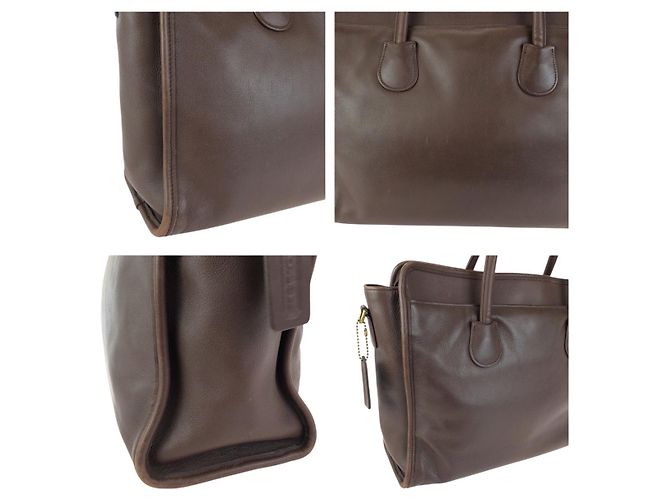 Borsa Business in Pelle 2way Coach Marrone - vista 5