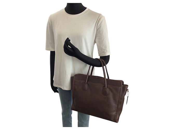 Borsa Business in Pelle 2way Coach Marrone - vista 7