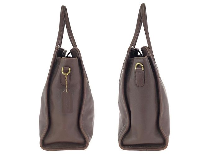 Borsa Business in Pelle 2way Coach Marrone - vista 8