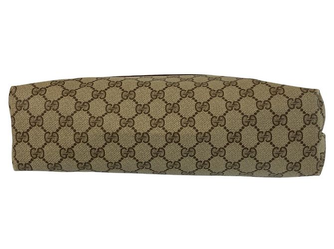 Borsa Tote Gucci GG Supreme Canvas Marrone Beige - vista 10