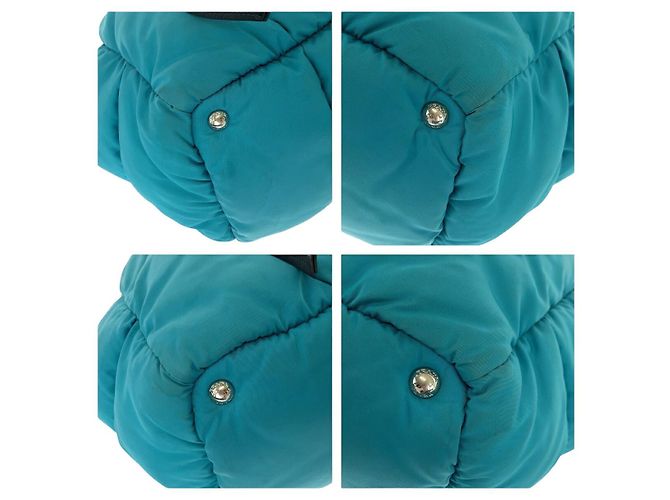 Borsa a tracolla 2way in Tessuto Prada Blu - vista 3