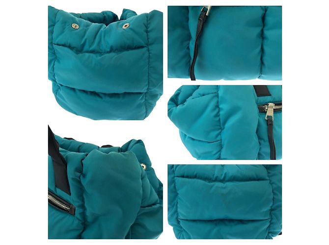 Borsa a tracolla 2way in Tessuto Prada Blu - vista 6