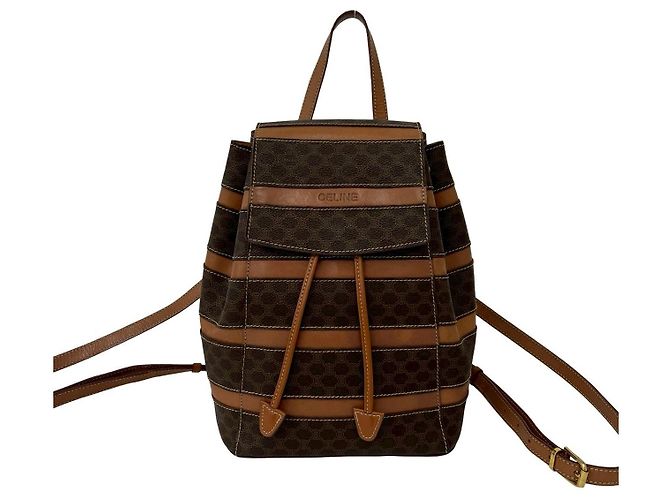 Céline Celine Macadam Triomphe Lederrucksack Braun - Ansicht 2