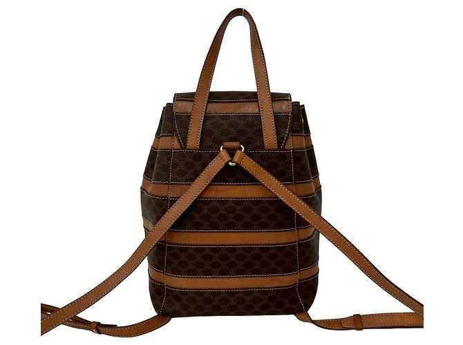 Céline Celine Macadam Triomphe Lederrucksack Braun - Ansicht 4