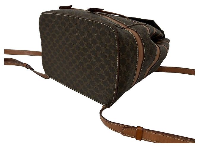 Céline Celine Macadam Triomphe Lederrucksack Braun - Ansicht 9