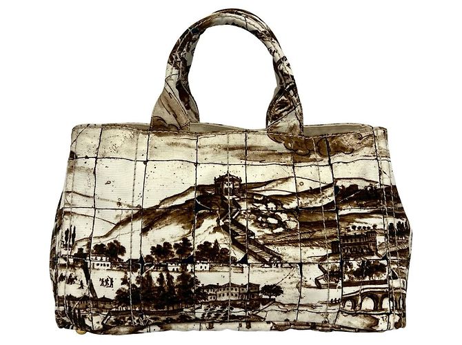 Prada Canapa Canvas Tote Bag Braun - Ansicht 4