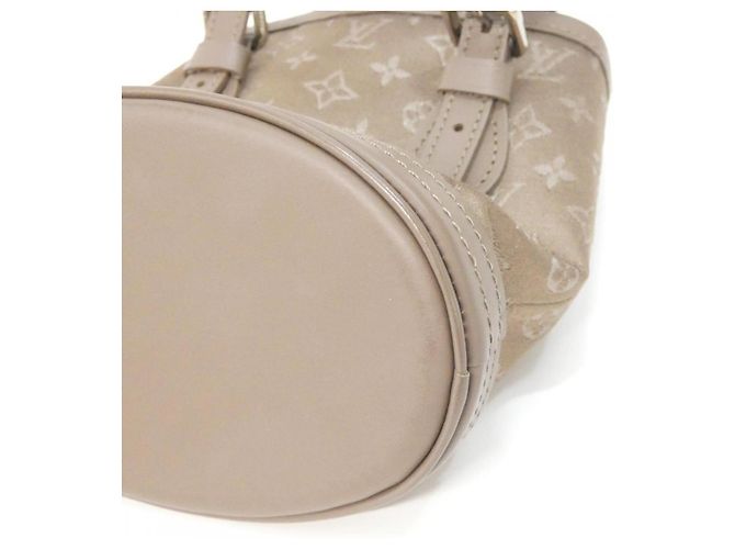 Bucket Borsa a secchiello Louis Vuitton in raso Monogram Marrone Beige - vista 2