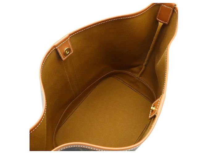 Céline Bolso de hombro Celine Triomphe Small Bucket Castaño - vista 6
