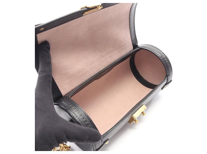 Borsa Louis Vuitton Papillon Trunk Epi 2way Nero - vista 3
