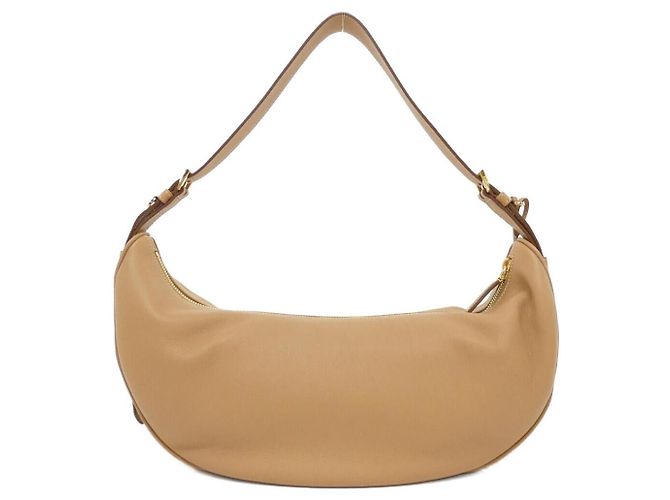 Bolso de Hombro Prada Soft Grain Castaño Beige - vista 2