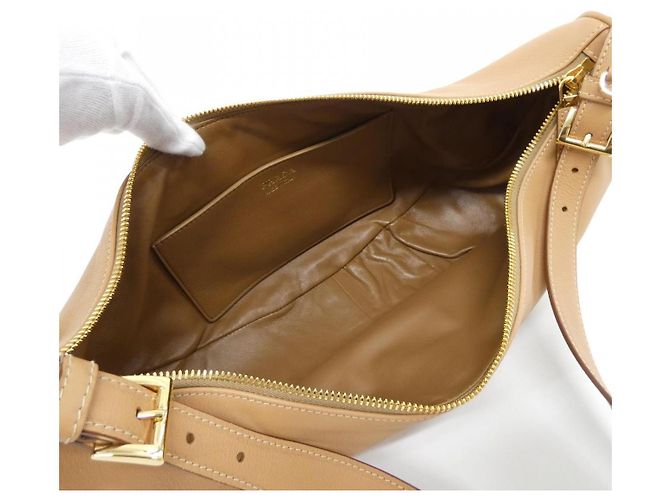 Bolso de Hombro Prada Soft Grain Castaño Beige - vista 6