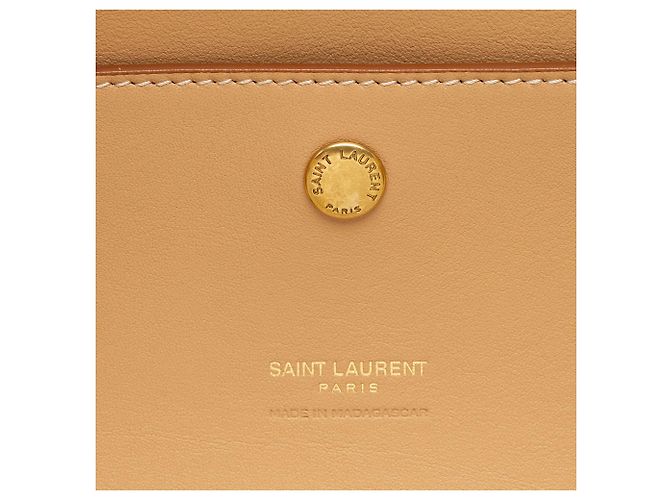 Saint Laurent Raphia Logo Tote Braun Beige - Ansicht 8