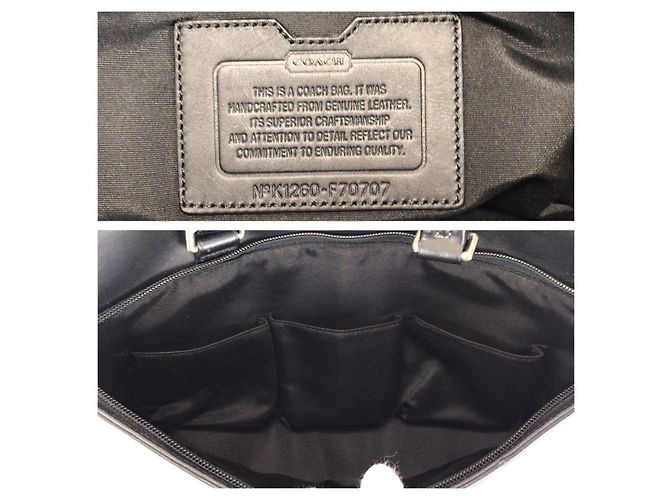 Pasta executiva 2way de couro COACH Preto - vista 4