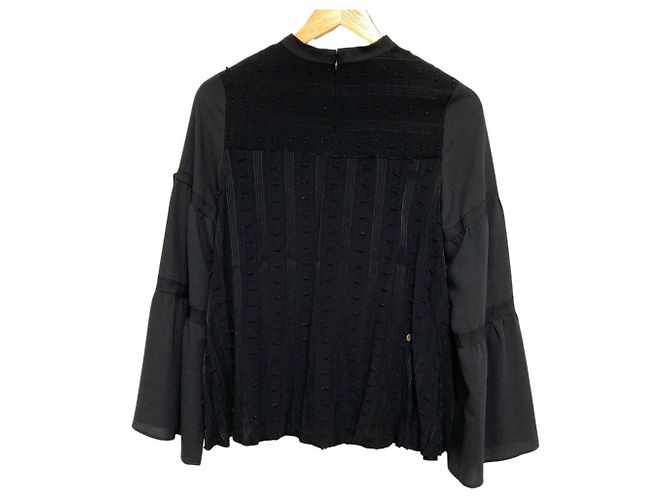 Autre Marque Camicia MUVEIL con ricamo di perle Nero - vista 2