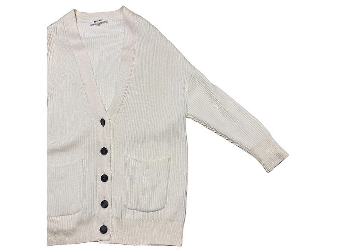 Autre Marque ENFOLD Rippstrick-Cardigan Weiß - Ansicht 3