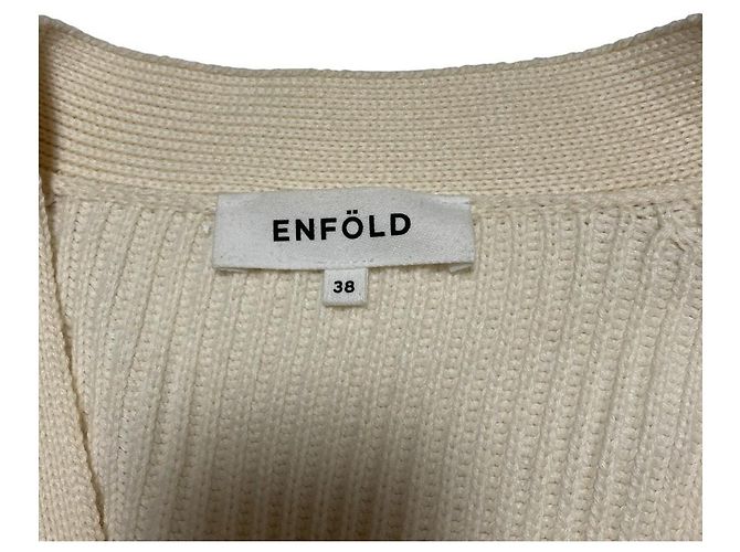 Autre Marque ENFOLD Rippstrick-Cardigan Weiß - Ansicht 5