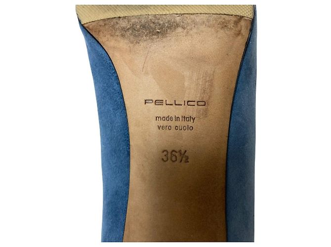 Autre Marque Décolleté a punta in scamosciato PELLICO Blu - vista 7