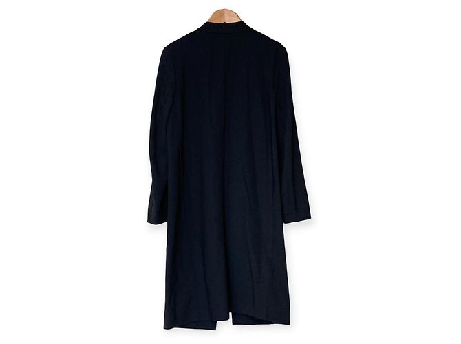 Autre Marque Abrigo sin cuello de jersey con unión PLST Negro - vista 2