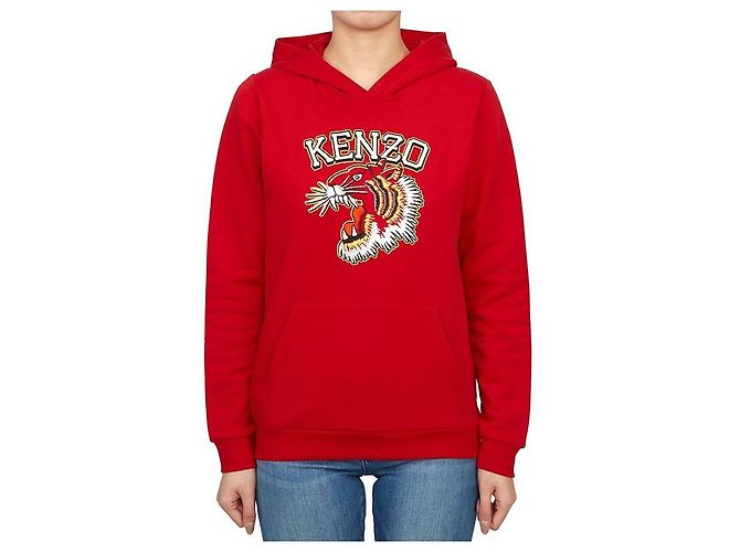 Kenzo Fleece-Kapuzenpullover für Kinder Rot - Ansicht 2