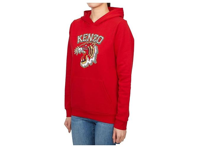 Kenzo Fleece-Kapuzenpullover für Kinder Rot - Ansicht 3