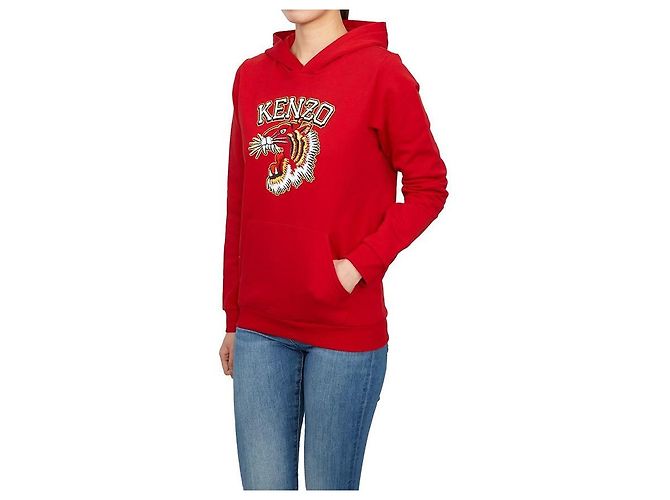 Kenzo Fleece-Kapuzenpullover für Kinder Rot - Ansicht 5