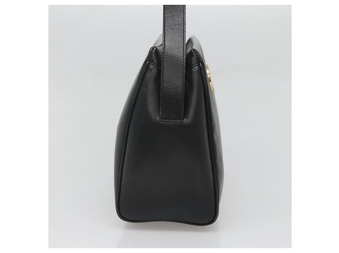 Céline Celine Circle Logo in Pelle Nero - vista 3