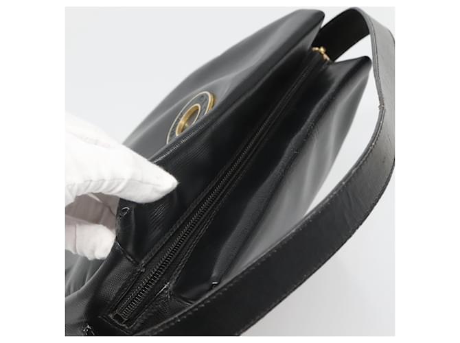 Céline Celine Circle Logo in Pelle Nero - vista 7
