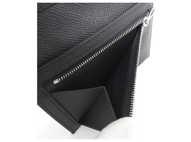 Hermès Cartera compacta Hermes New H Passant Negro - vista 10
