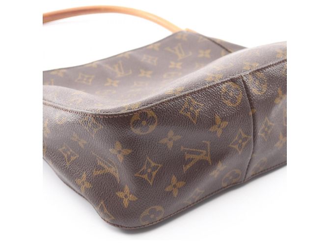Borsa a Spalla Louis Vuitton Looping MM Monogram Marrone - vista 9