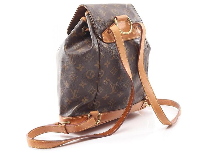 Zaino/Borsa Louis Vuitton Montsouris MM Monogram Marrone - vista 2