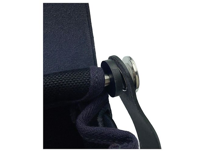 Borsa a tracolla Hermès Herbag Zip Mini Nero Blu - vista 10