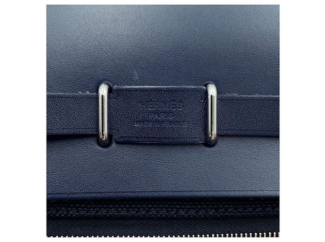 Borsa a tracolla Hermès Herbag Zip Mini Nero Blu - vista 16