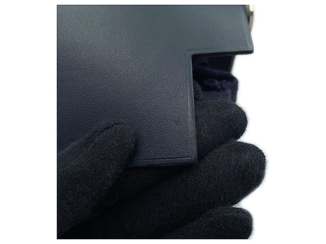Borsa a tracolla Hermès Herbag Zip Mini Nero Blu - vista 6