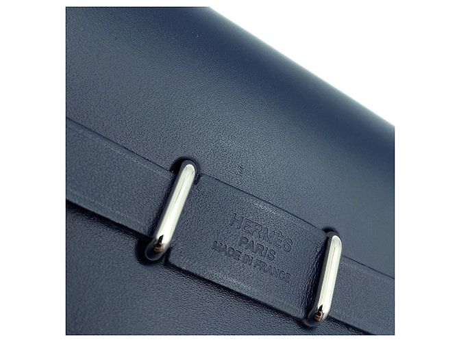 Borsa a tracolla Hermès Herbag Zip Mini Nero Blu - vista 7