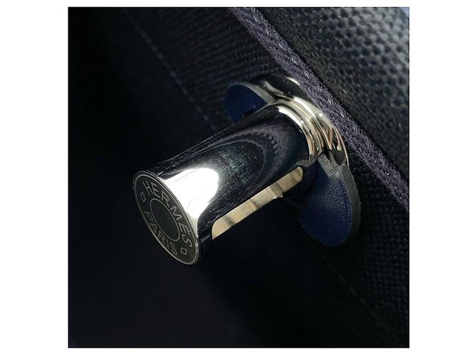 Borsa a tracolla Hermès Herbag Zip Mini Nero Blu - vista 8