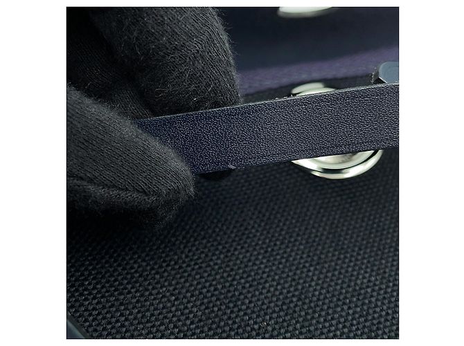 Borsa a tracolla Hermès Herbag Zip Mini Nero Blu - vista 9
