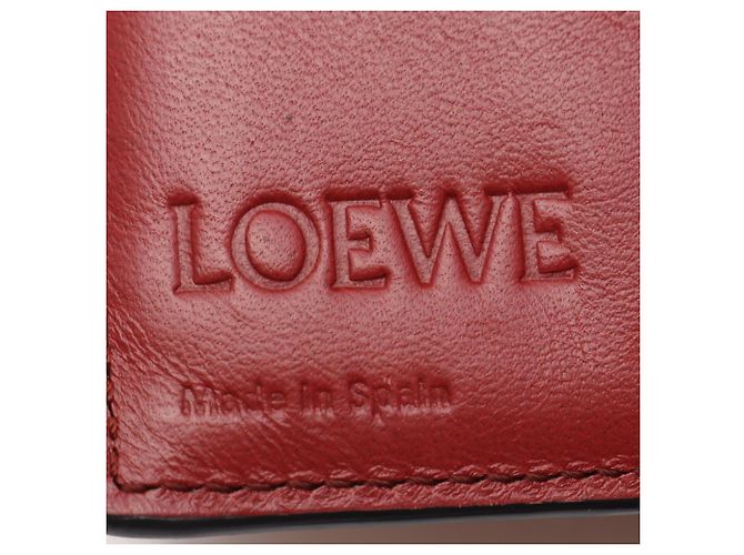 Loewe Slim Zip Bifold Portemonnaie Braun Rot - Ansicht 5