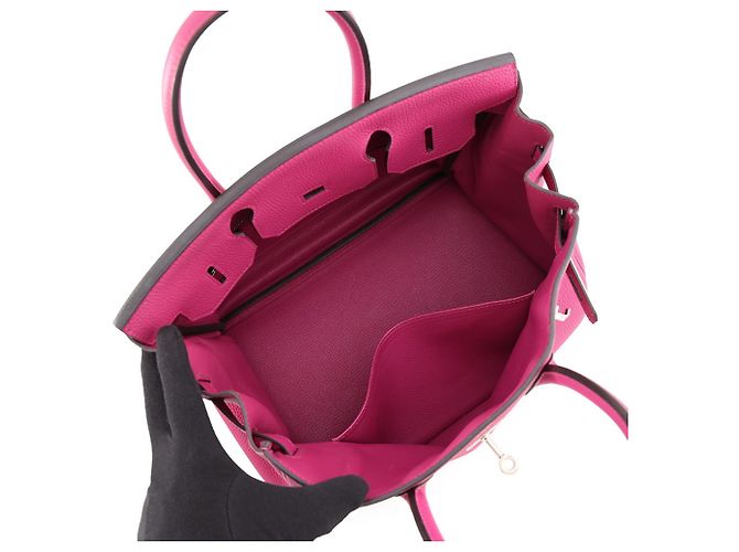 Hermès Borsa Hermes Birkin 30 in Rose Purple Porpora - vista 5