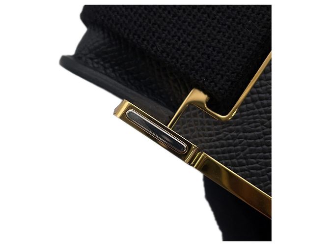 Hermès Sac à bandoulière Hermes Geta en cuir Epsom noir - vue 10
