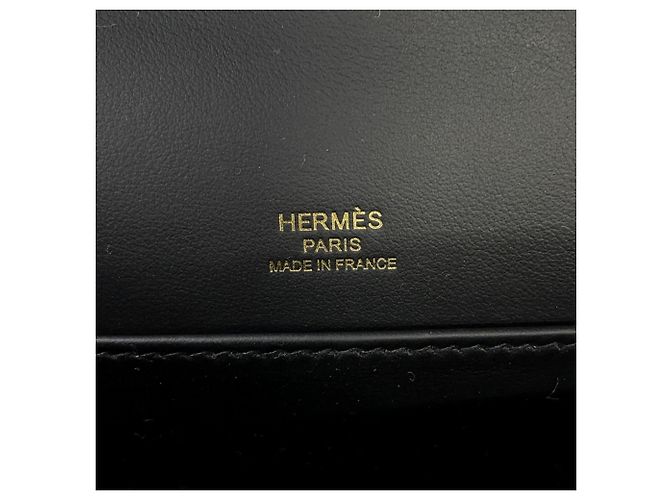 Hermès Sac à bandoulière Hermes Geta en cuir Epsom noir - vue 14